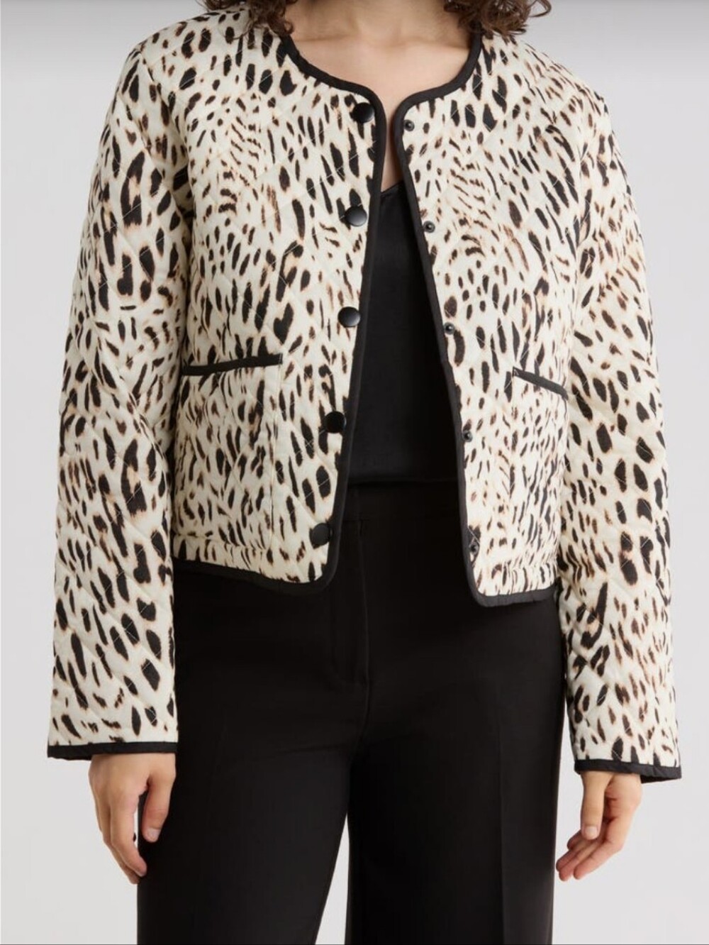 NWT Sanctuary Animal Culture Leopard Quilted Cropped Jacket XS
